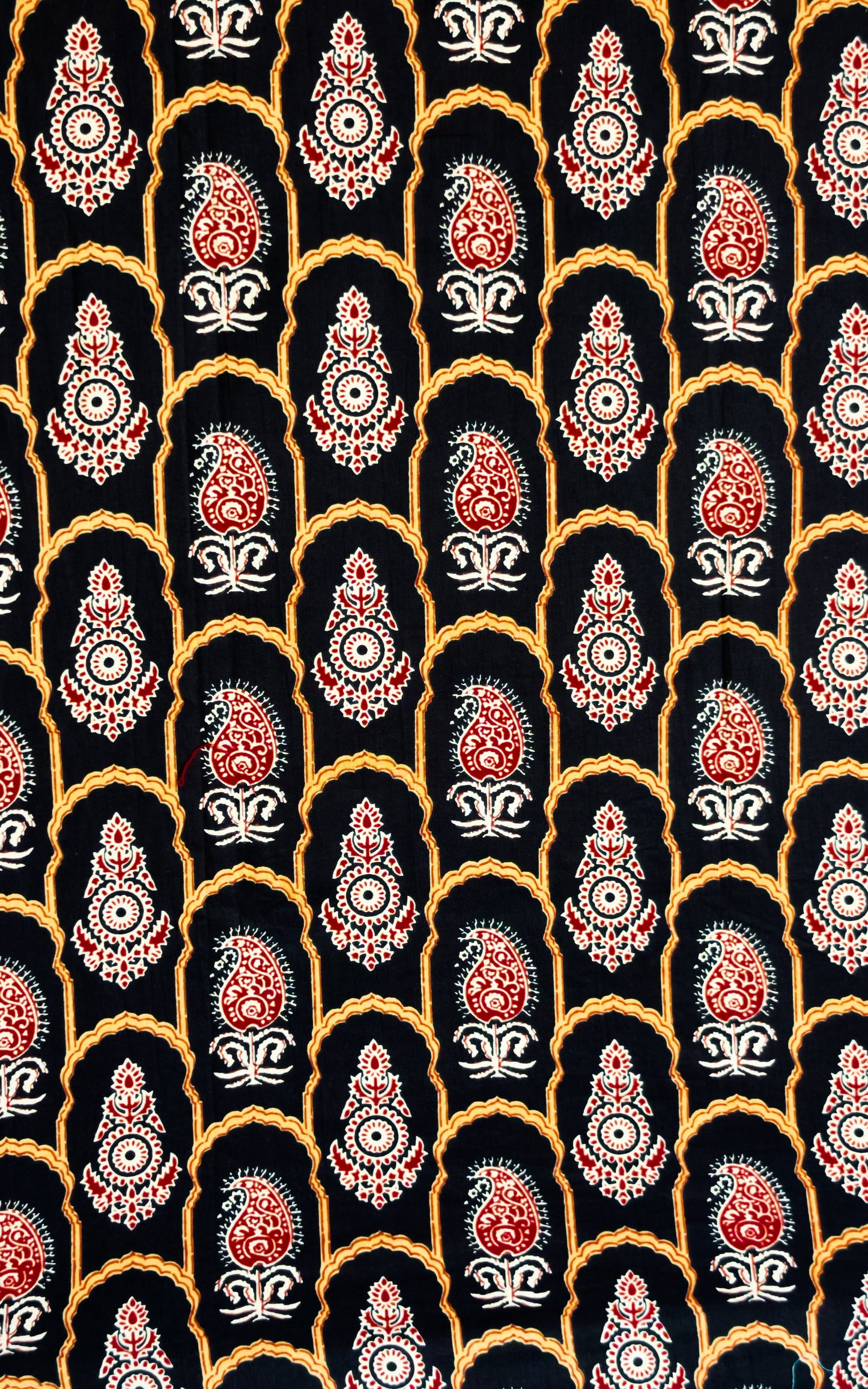 Black With Intricate Design Printed Men’s Pure Cotton Short Kurta
