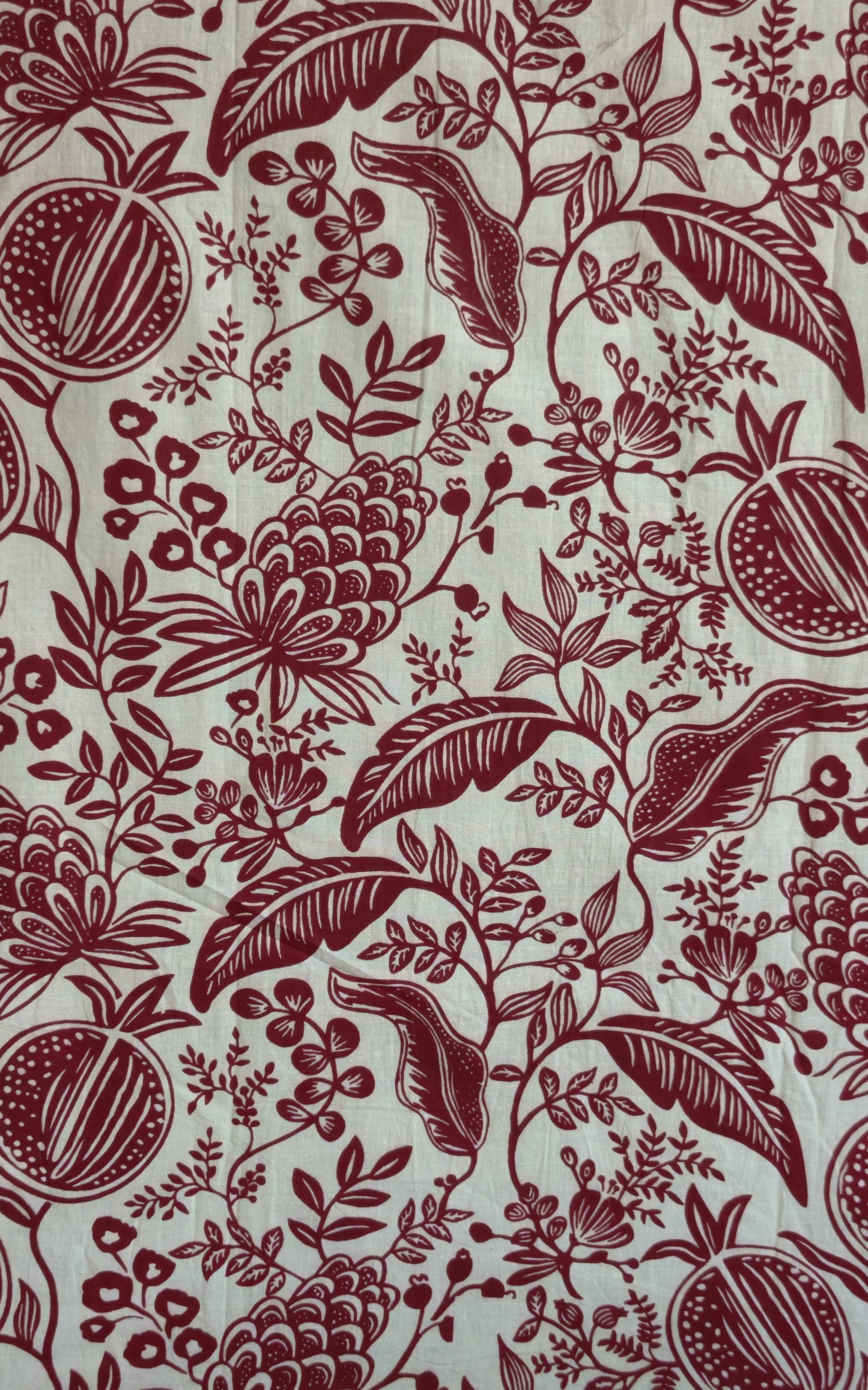 Burgandy floral design Printed Men’s Pure Cotton Short Kurta