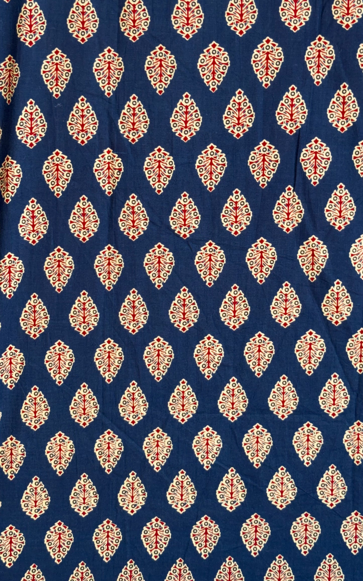 Navy Blue with design Motif Printed Men’s Half Sleeves Pure Cotton Shirt