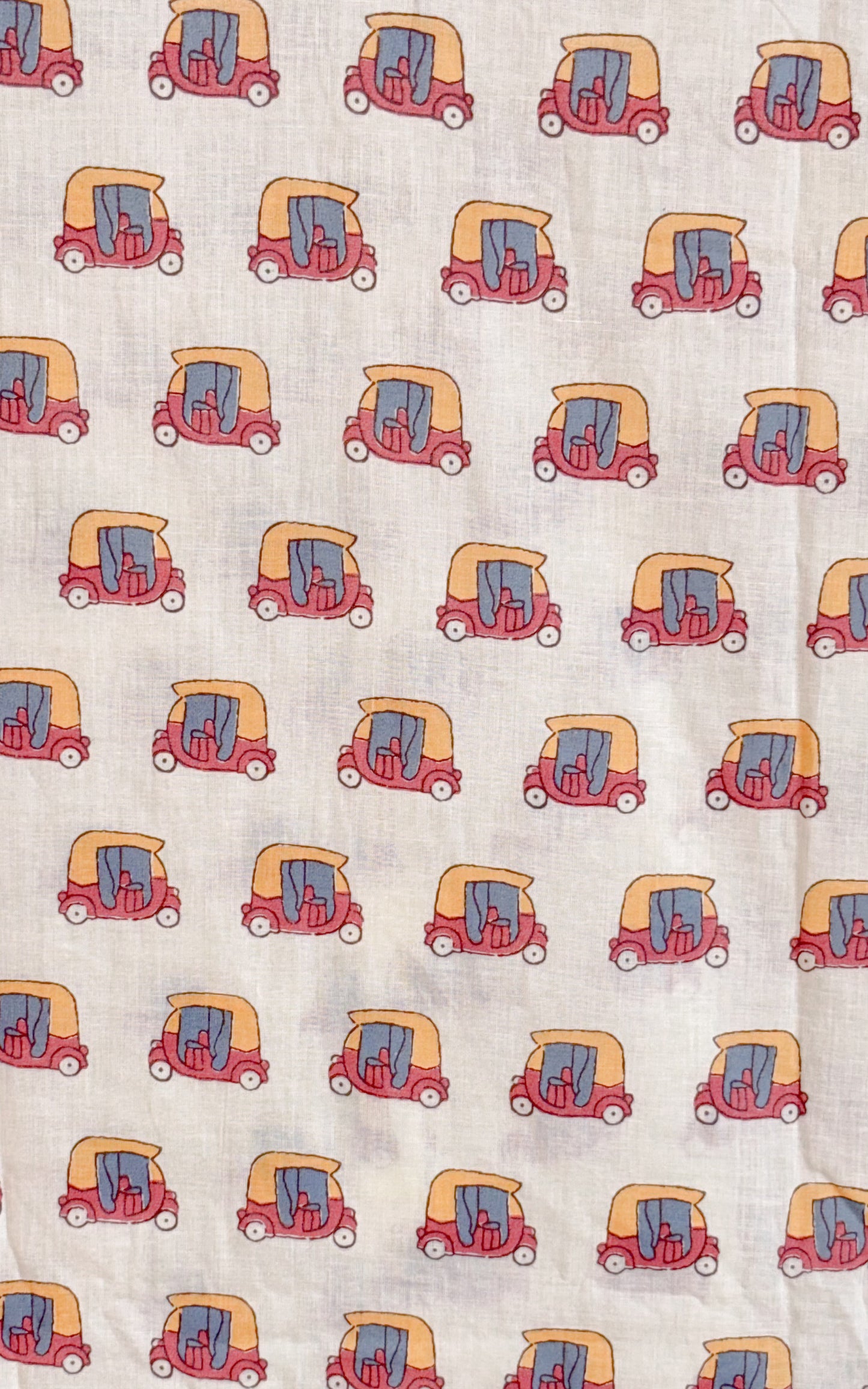Cream With Vehicle Motif Design Printed Men’s Half Sleeves Pure Cotton Shirt