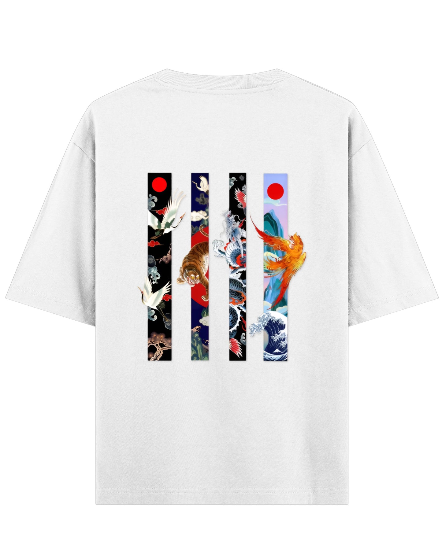 White Oversized T-shirt Back Design