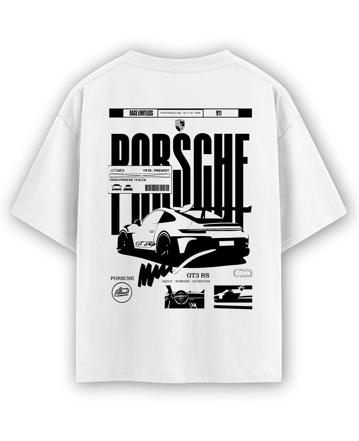 White Oversized T-shirt Back Design