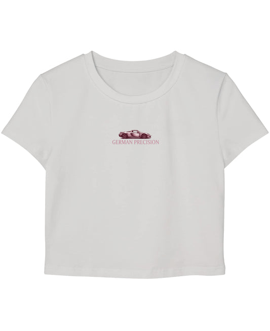 White Baby Tee Front Design