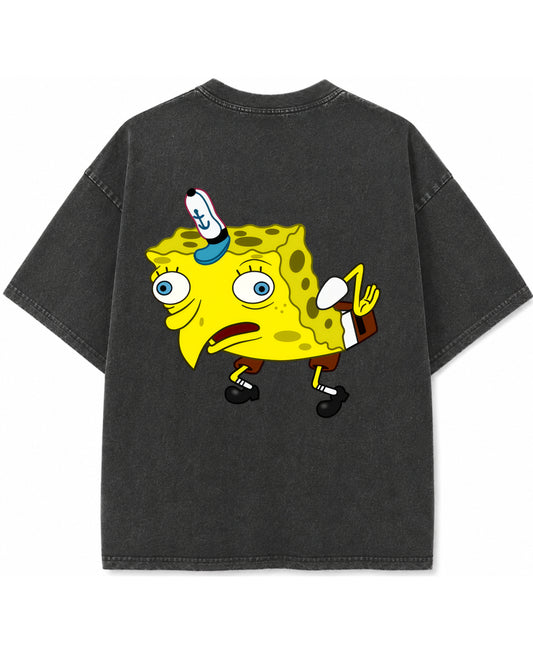 Vintage Fade Wash Oversized T-shirt Back Design