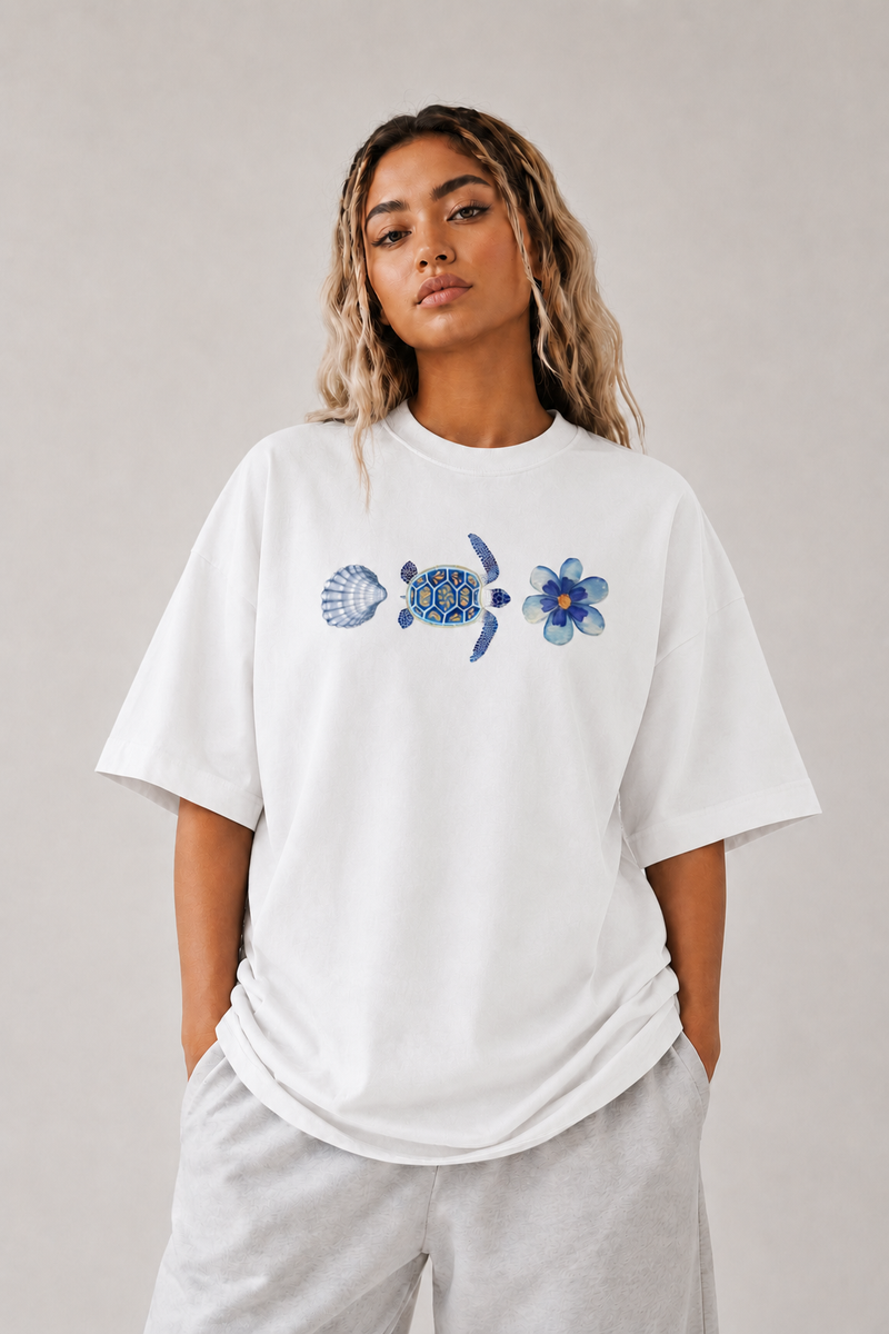 Sea Shell White Oversize T shirt