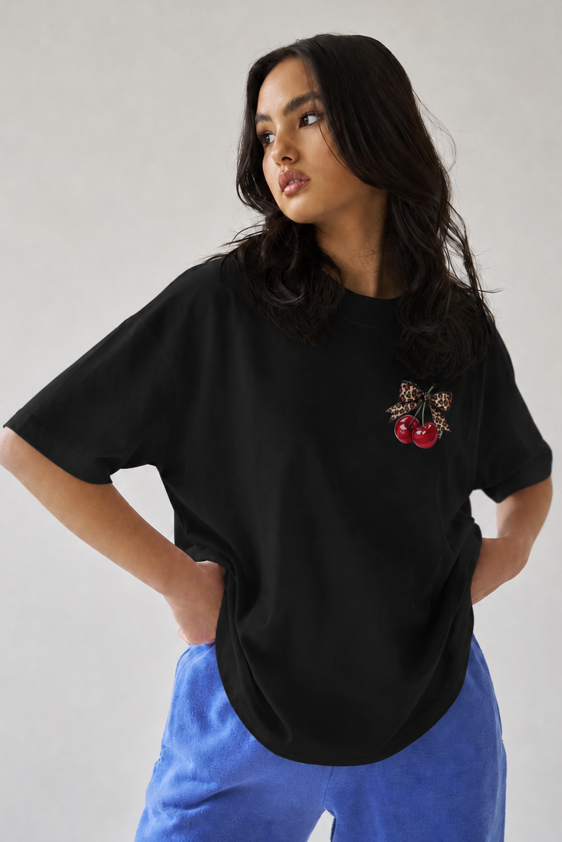 CHERRIES  100% Cotton Oversize Tshirt