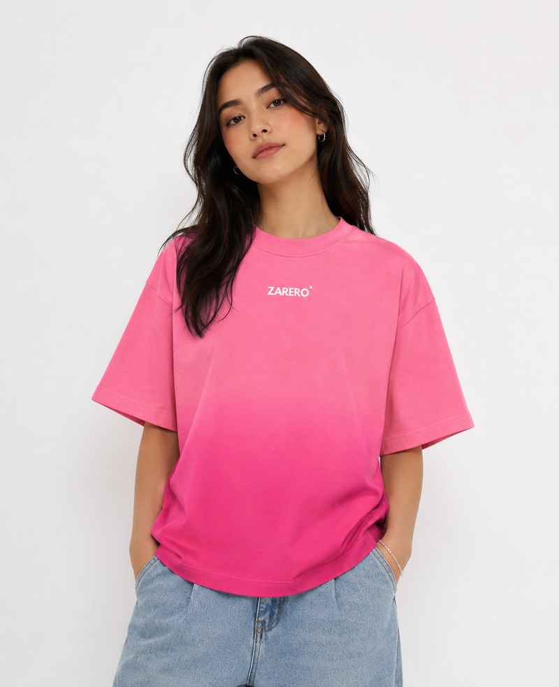 Dual Shade Of Pink Boxy Fit Unisex T-shirt