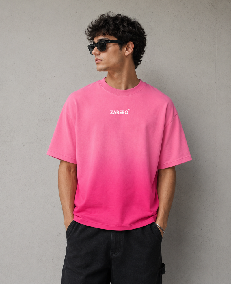 Dual Shade Of Pink Boxy Fit Unisex T-shirt