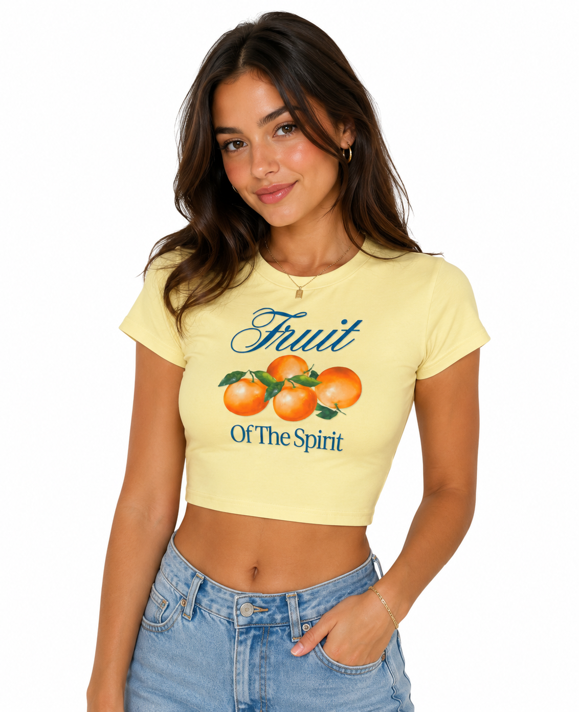 ORANGE Butter Yellow Crop Top