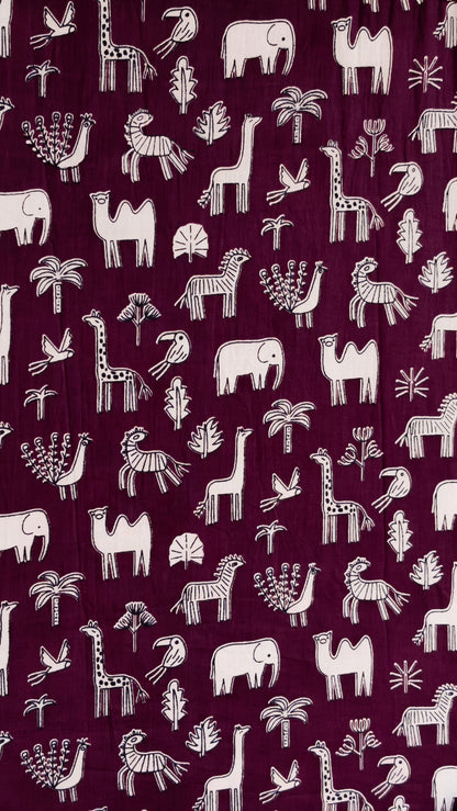Wine With Animal design Printed Men’s Pure Cotton Shirt