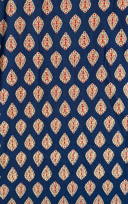 Navy Blue  with design Motif Printed Men’s Half Sleeves Pure Cotton Shirt