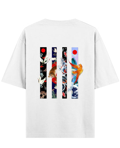 White Oversized T-shirt Back Design