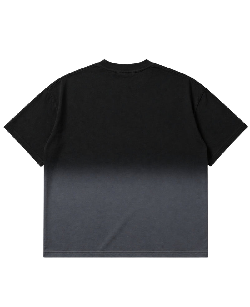 Black Ombré Wash Boxy Fit T-shirt Back Design