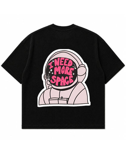 Black waffle boxy fit Back Design