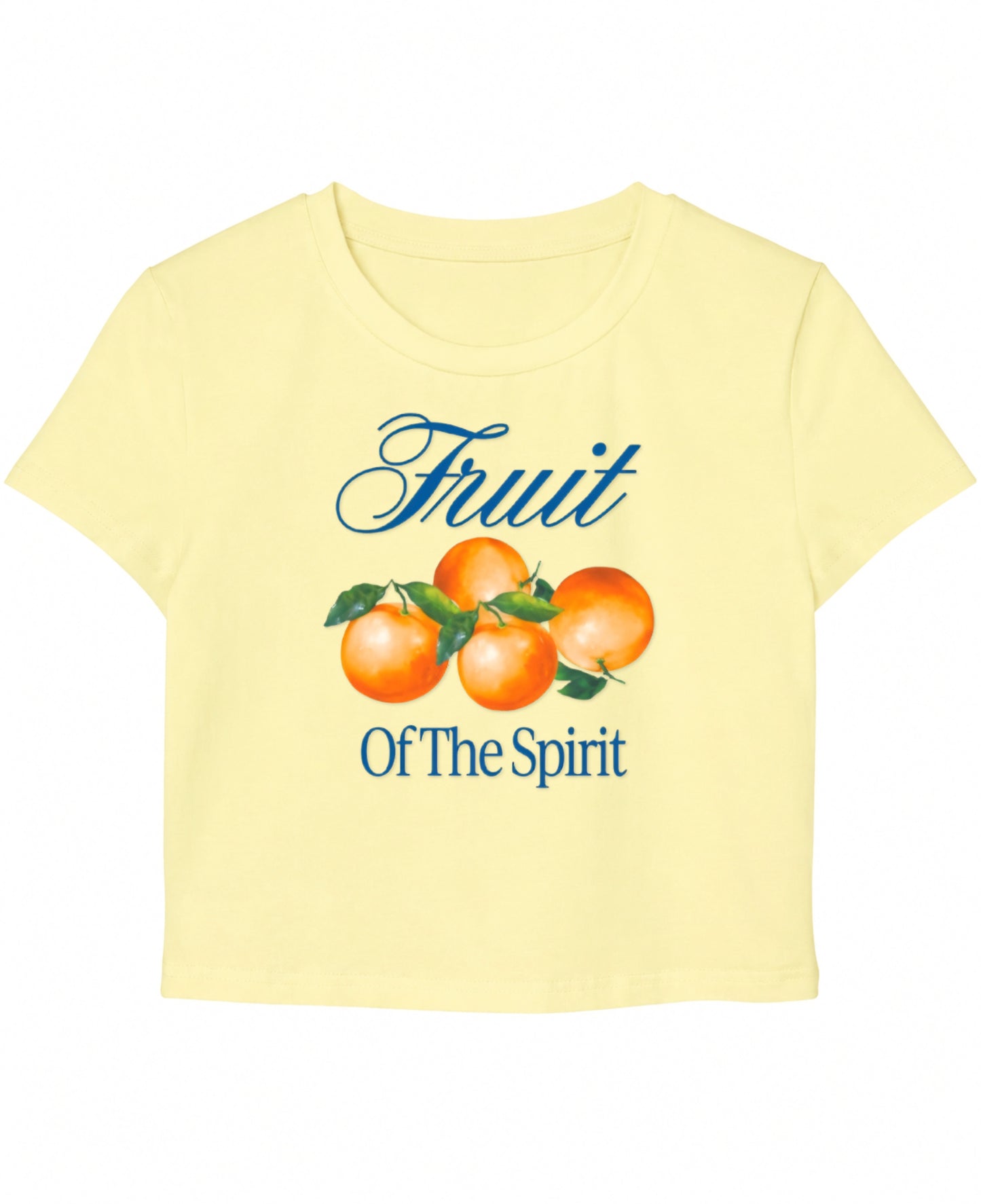 Butter Yellow Baby Tee Front Design