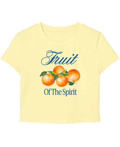 Butter Yellow Baby Tee Front Design