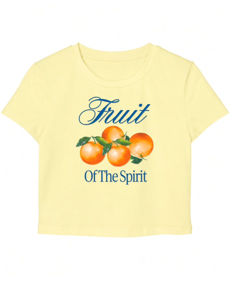 Butter Yellow Baby Tee Front Design
