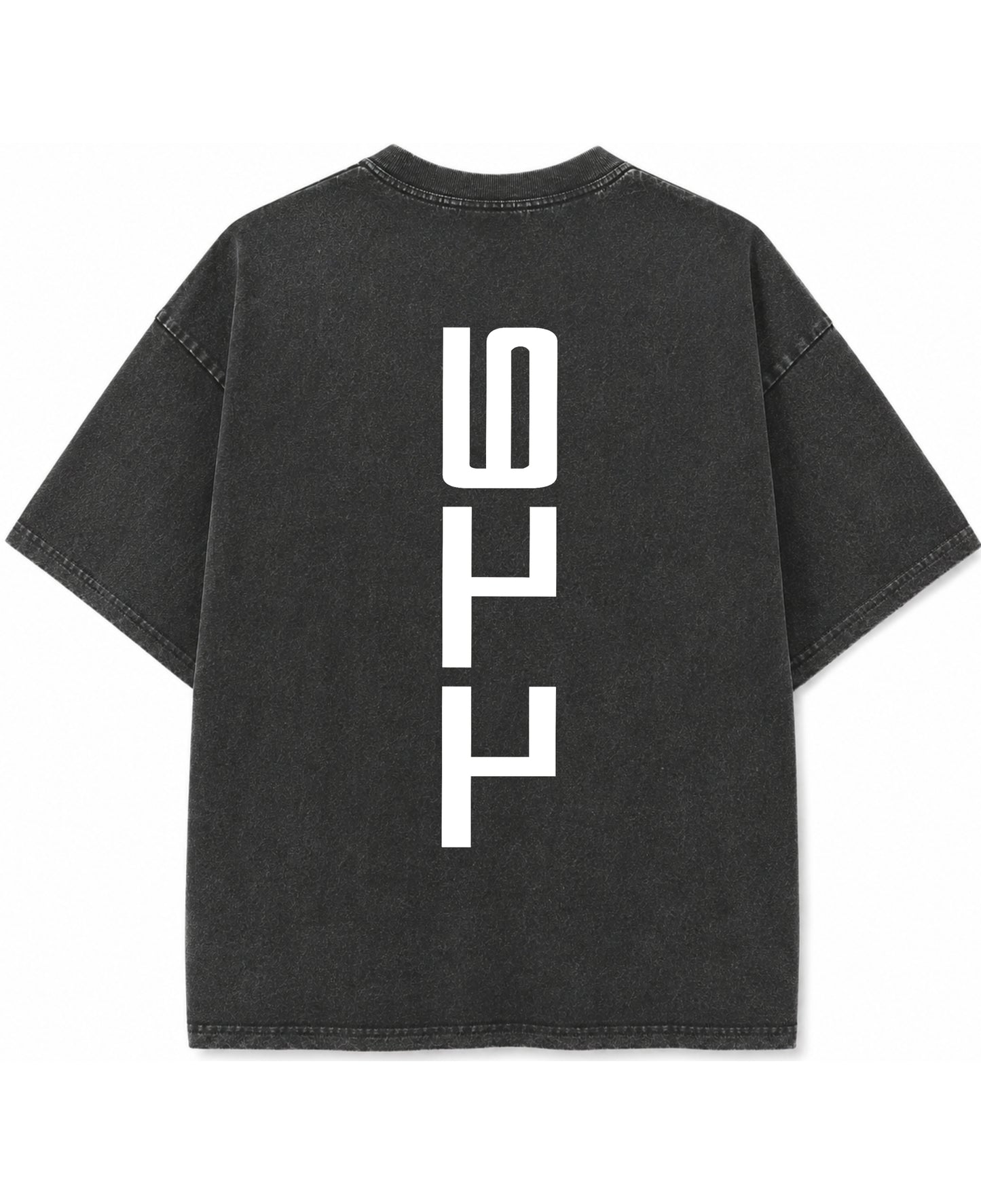 Vintage Fade Wash Oversized T-shirt Back Design