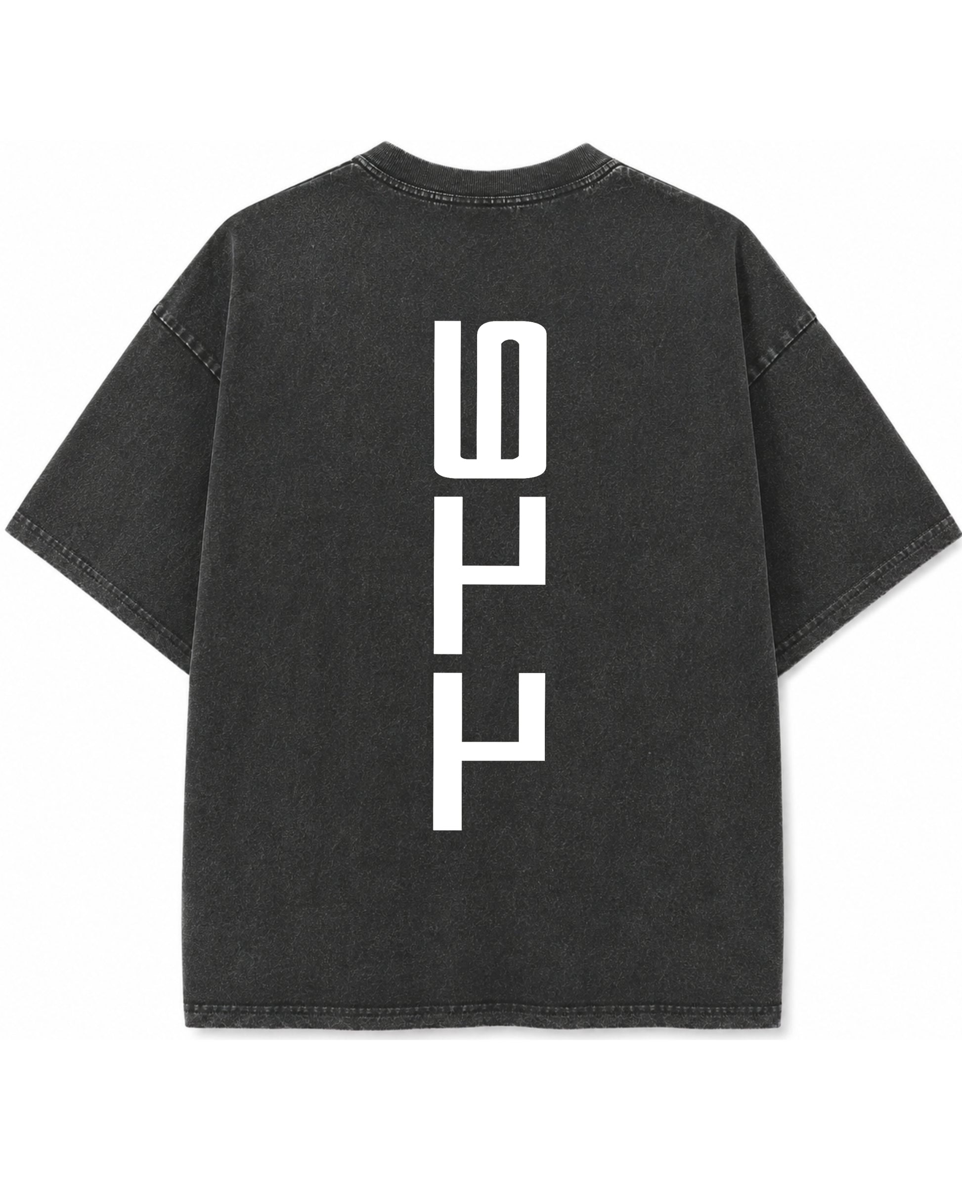 Vintage Fade Wash Oversized T-shirt Back Design