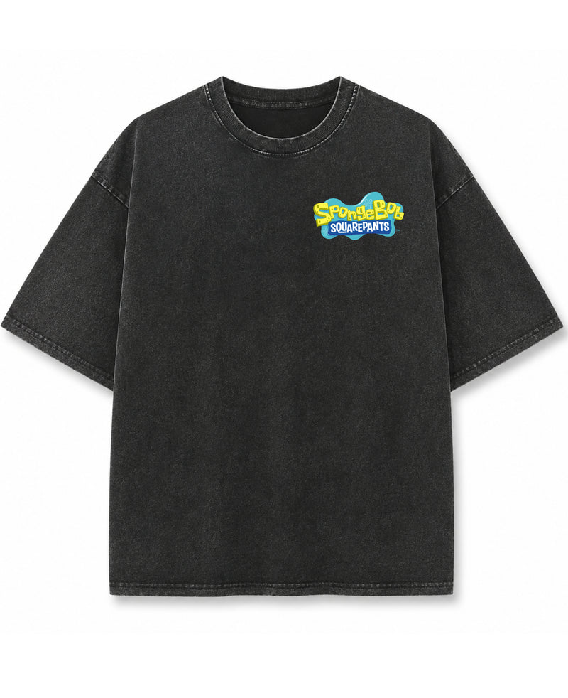 Vintage Fade Wash Oversized T-shirt Front Design
