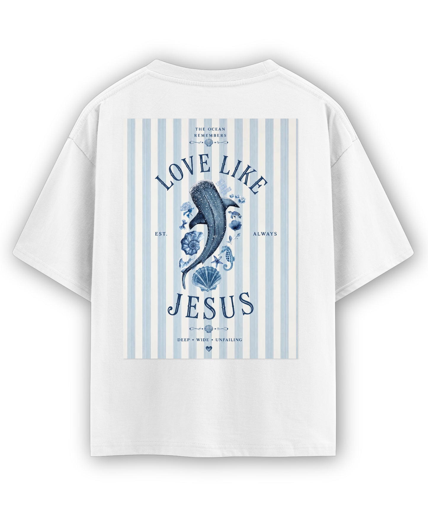 White Oversized T-shirt Back Design