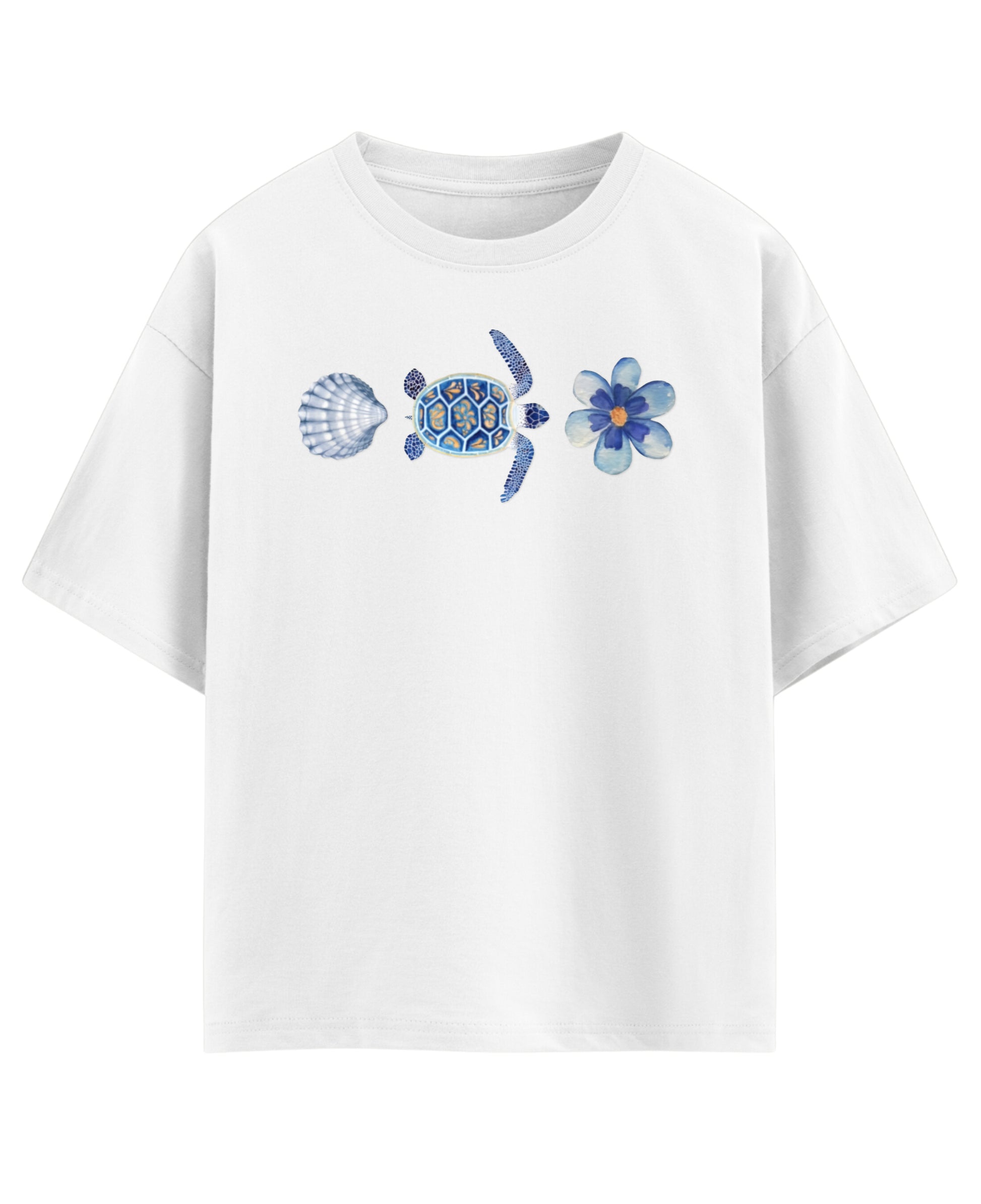 White Oversized T-shirt Front Design