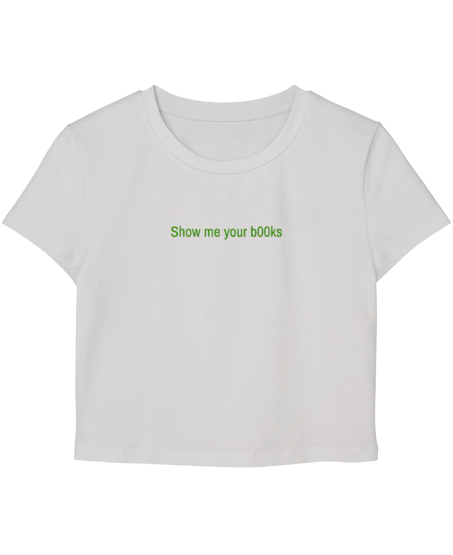 White Baby Tee Front Design