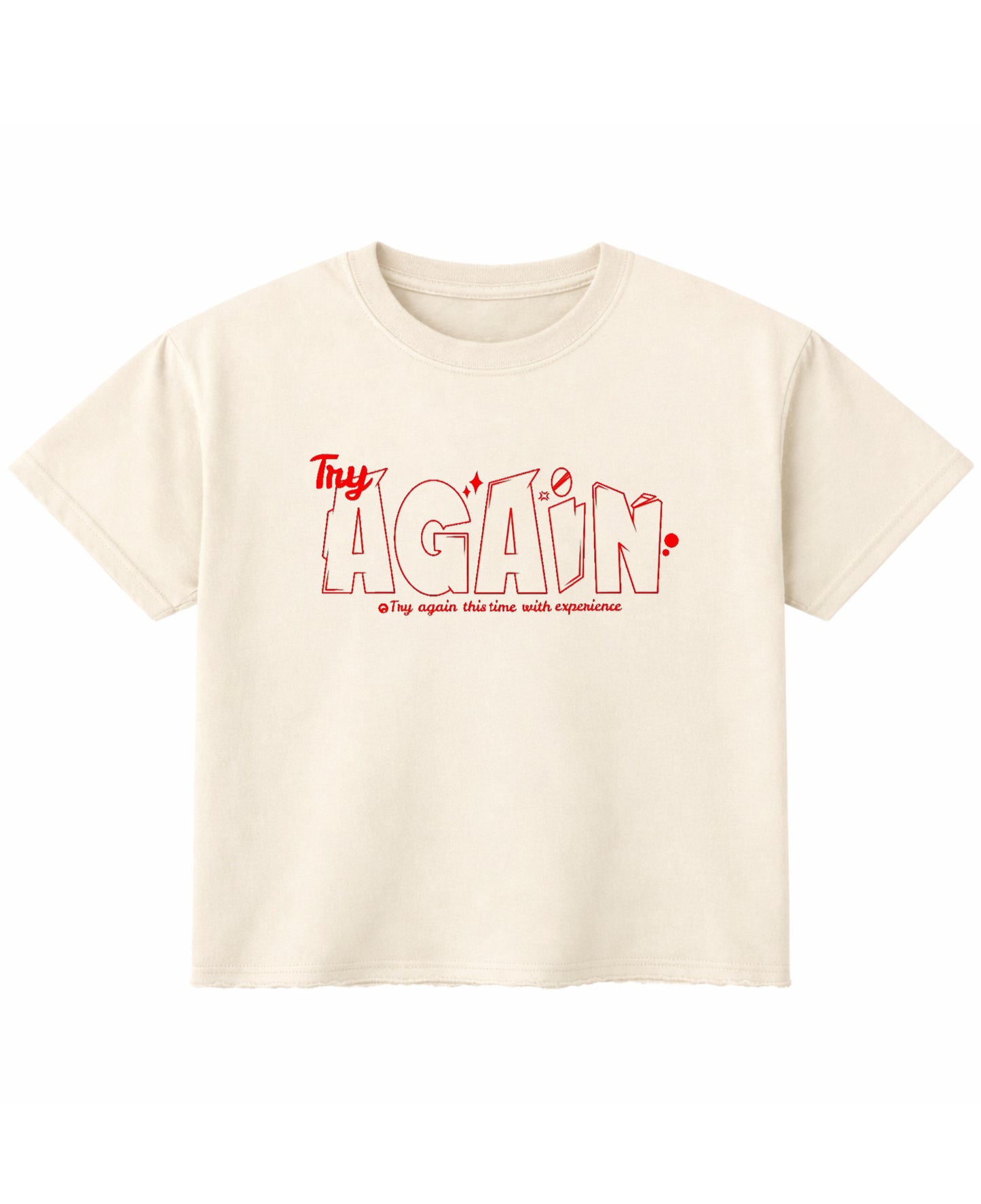 Off White Boxy Fit T-shirt Front Design
