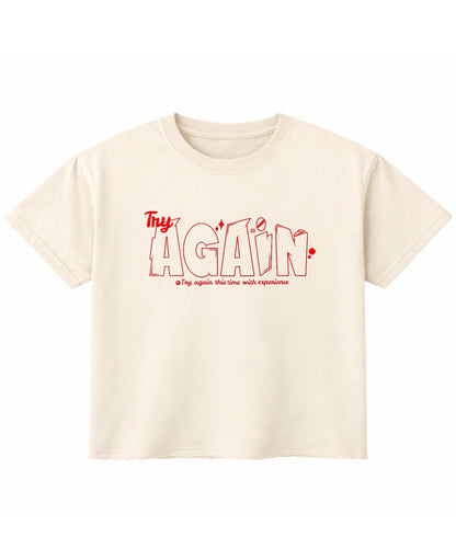 Off White Boxy Fit T-shirt Front Design