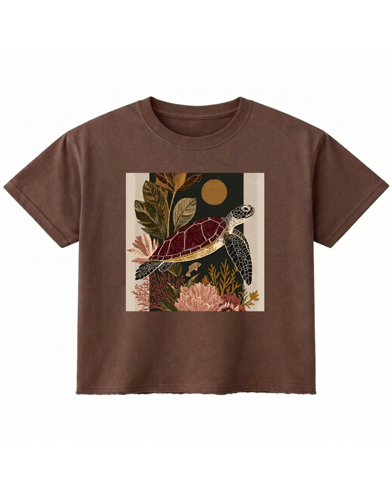 Brown Boxy Fit T-shirt Front Design